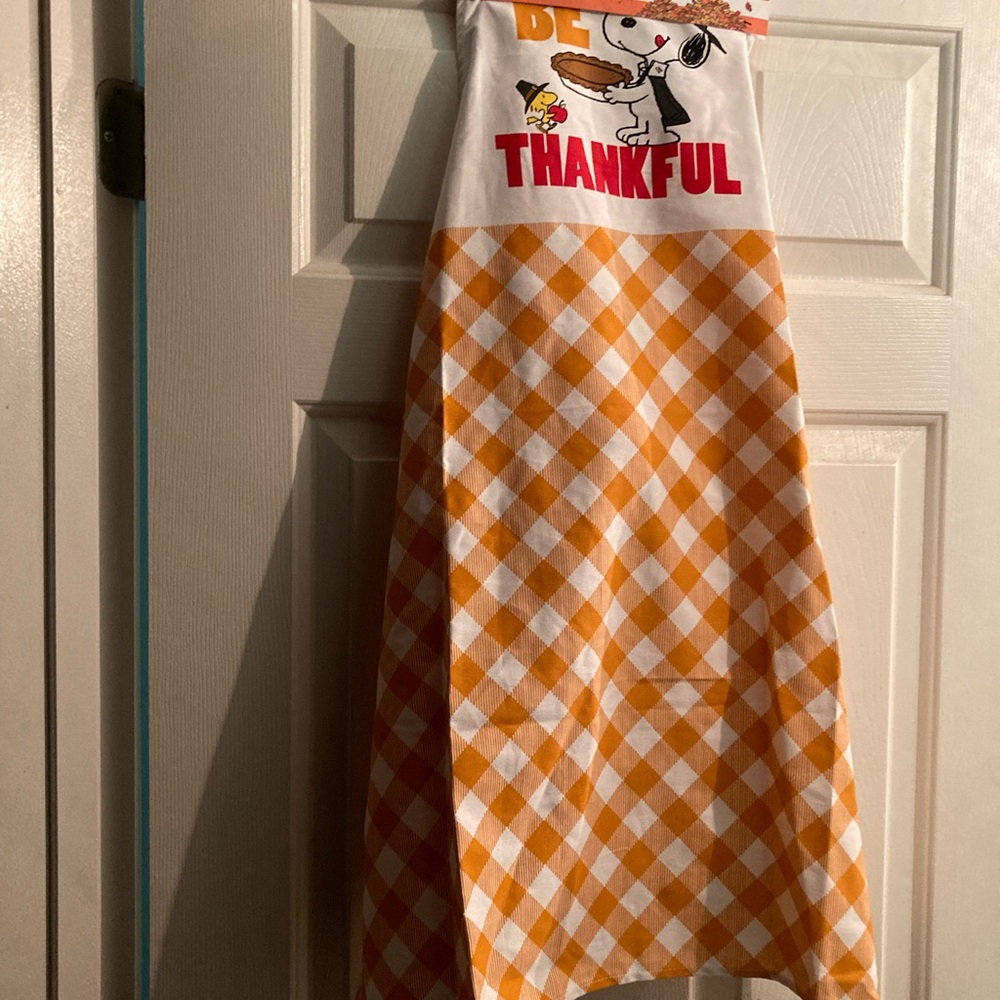 Peanuts snoopy thanksgiving apron new  thankful